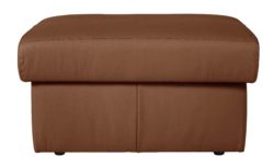 Collection Milano Leather Storage Footstool - Tan.